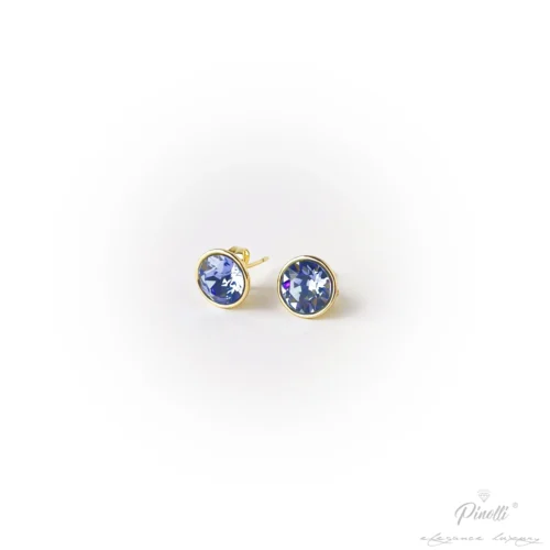 Cercei cu piatra swarovski albastra