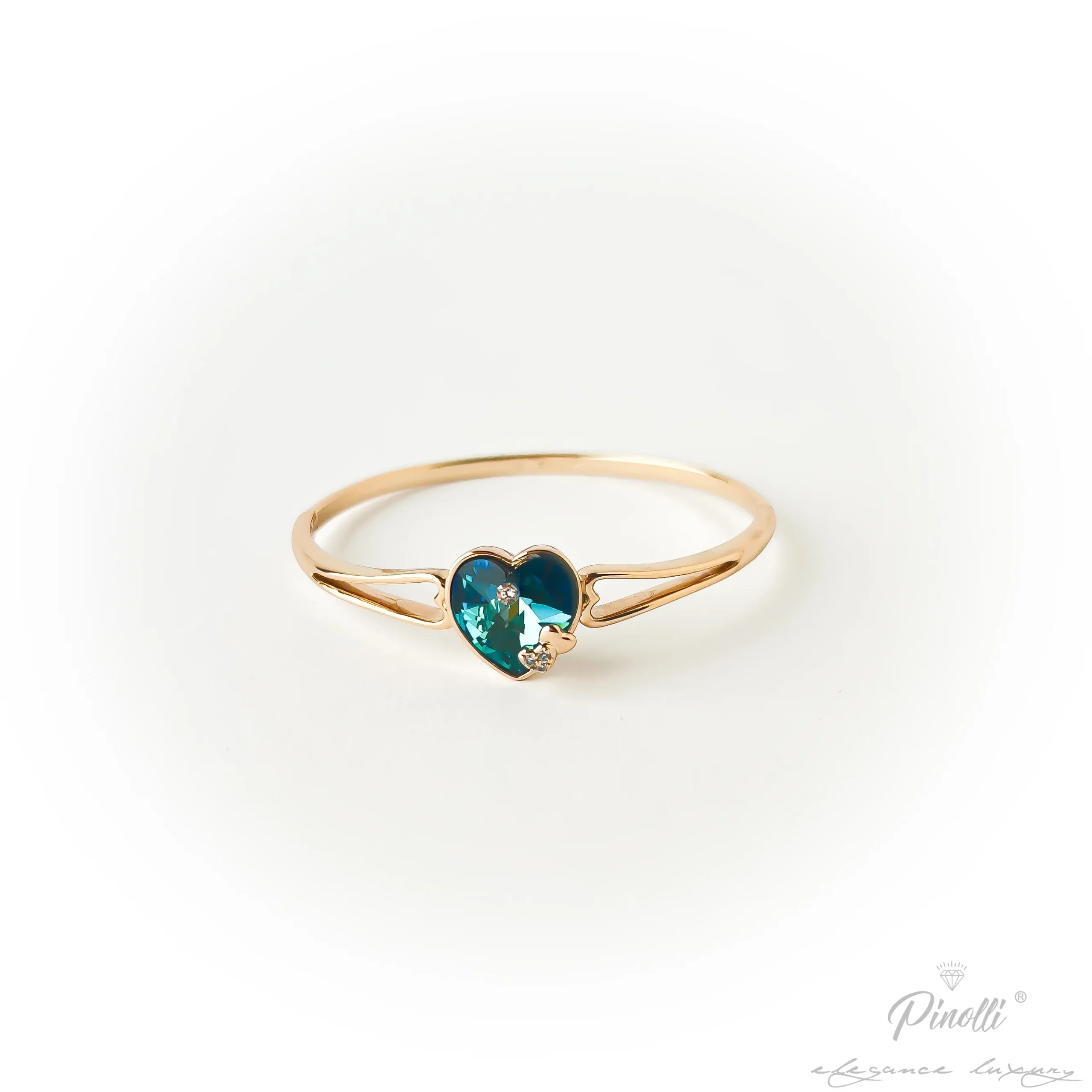 Bratara fixa – inima albastra swarovski
