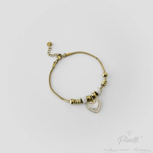 Brățară Amore Crystal Glow cu charm in forma de inima si cristale bijuterie dama Pinolli