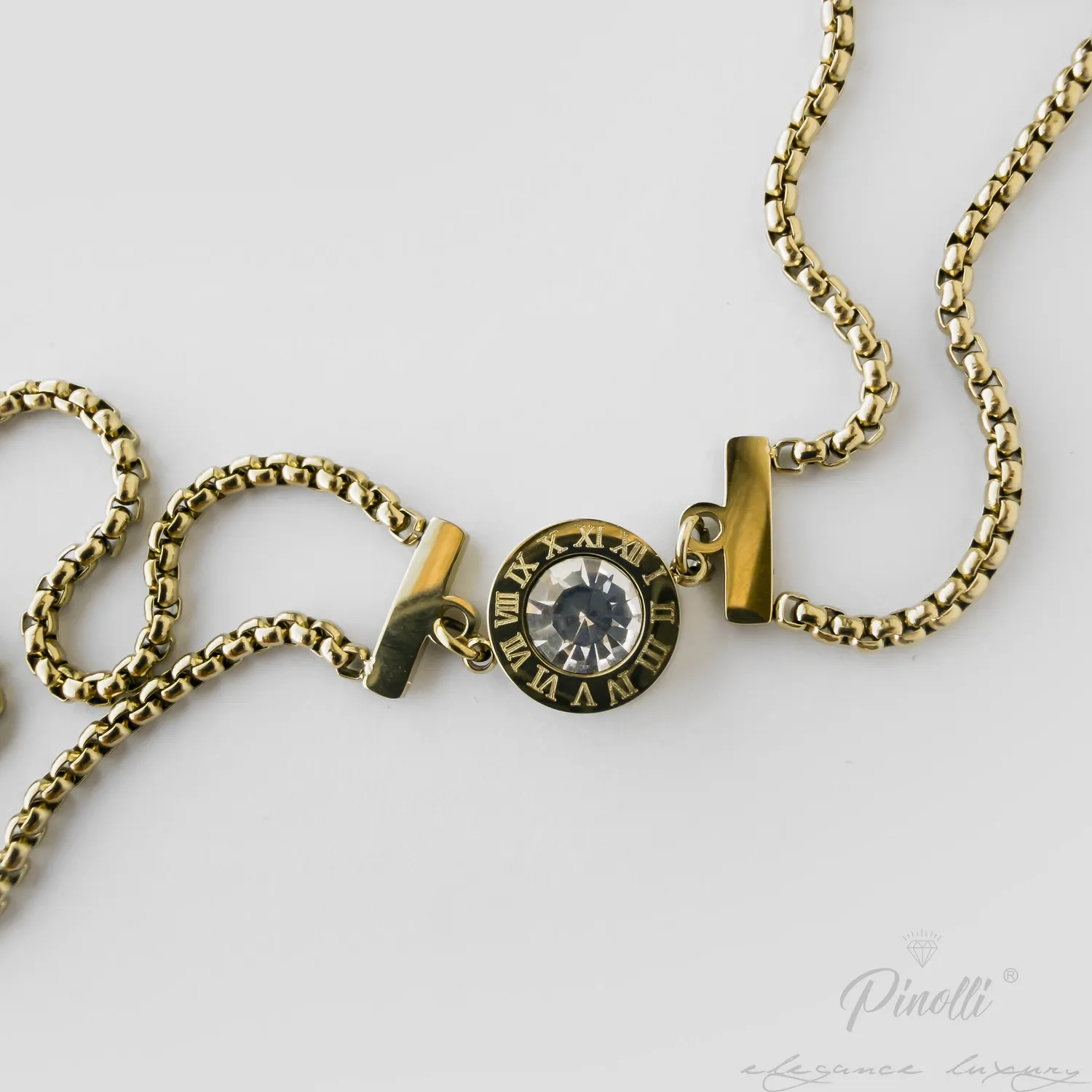 Bratara Golden Tempus Luce closeup Pinolli