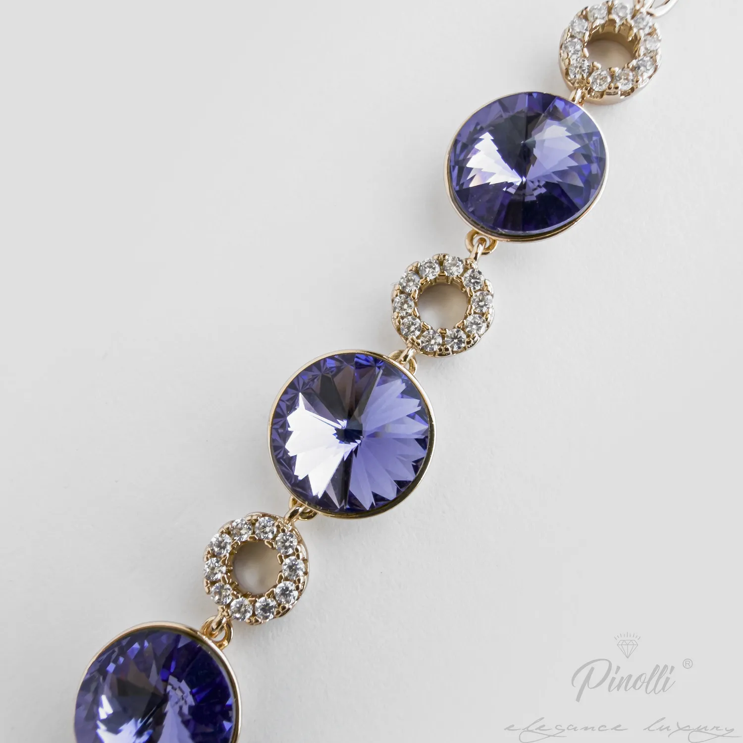 Bratara Royal Glow White detaliu Pinolli