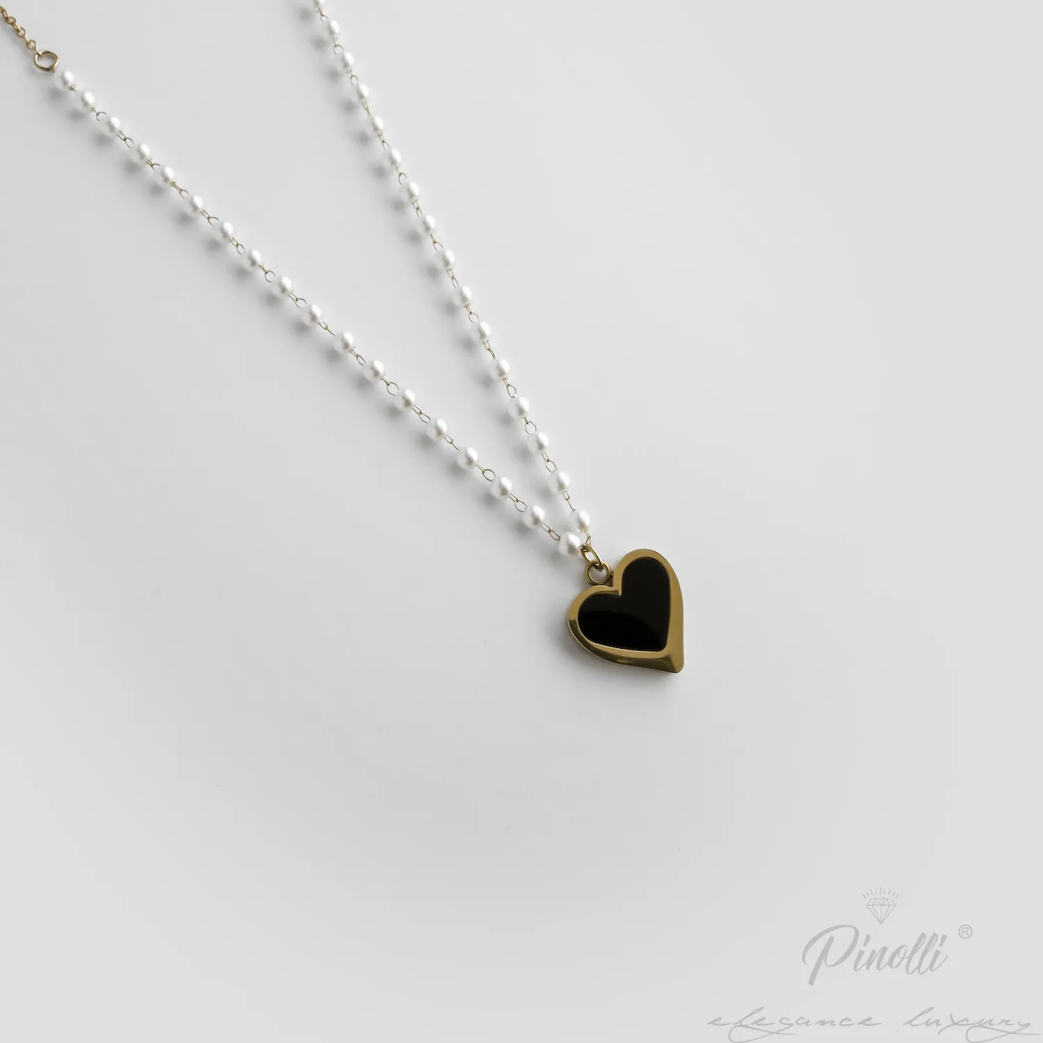 Colier Amore Perla Nero detaliu Pinolli