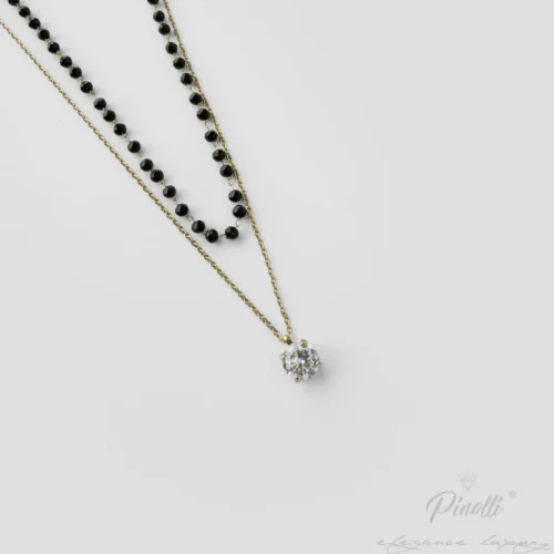 Colier Shine Nero Duo cu onix elegant Pinolli