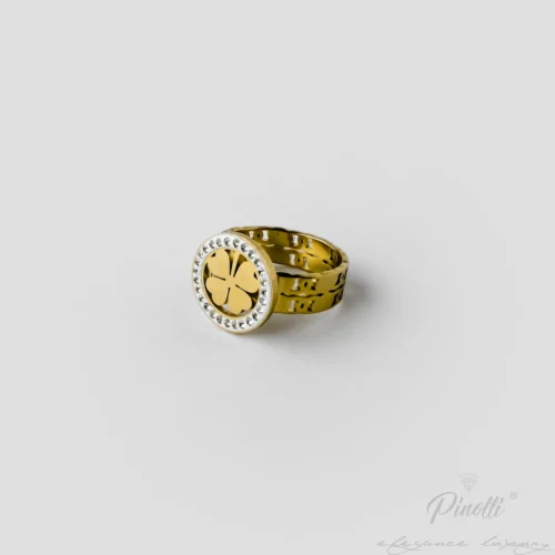 Inel Fortuna Clover Crystal elegant dama Pinolli