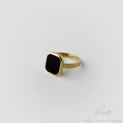 Inel Nero Frame Gold elegant dama Pinolli