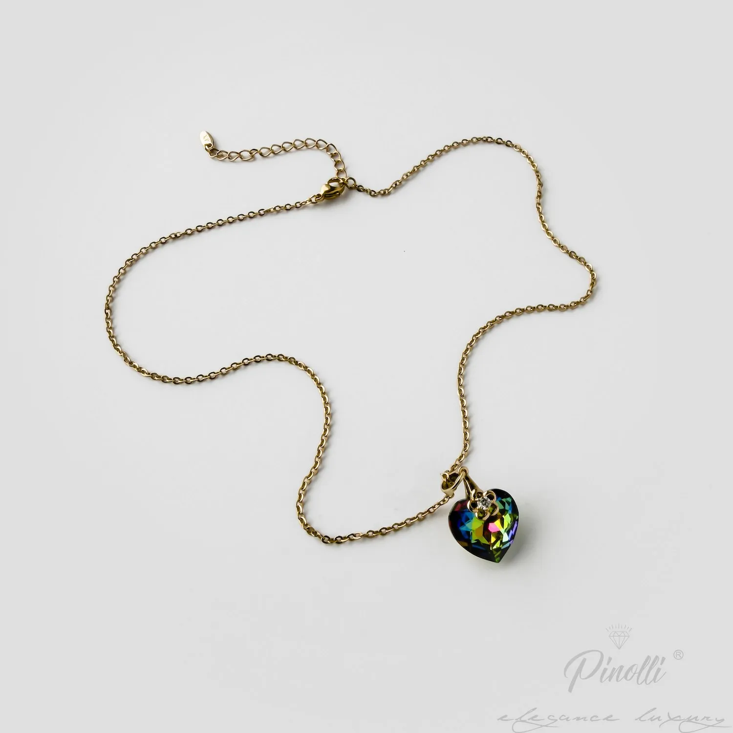 Set colier si cercei Amore Prism Gold elegant dama Pinolli