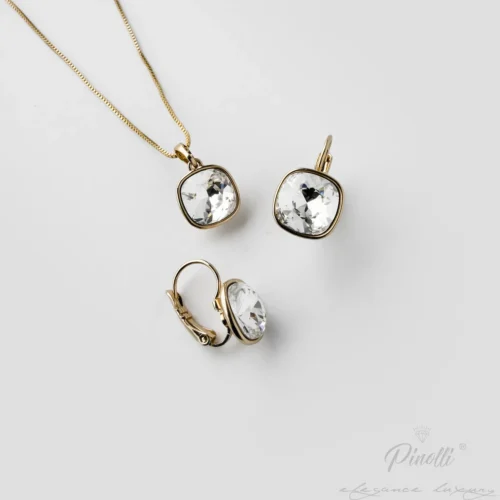 Set colier si cercei Pure Radiance Gold celoseup Pinolli