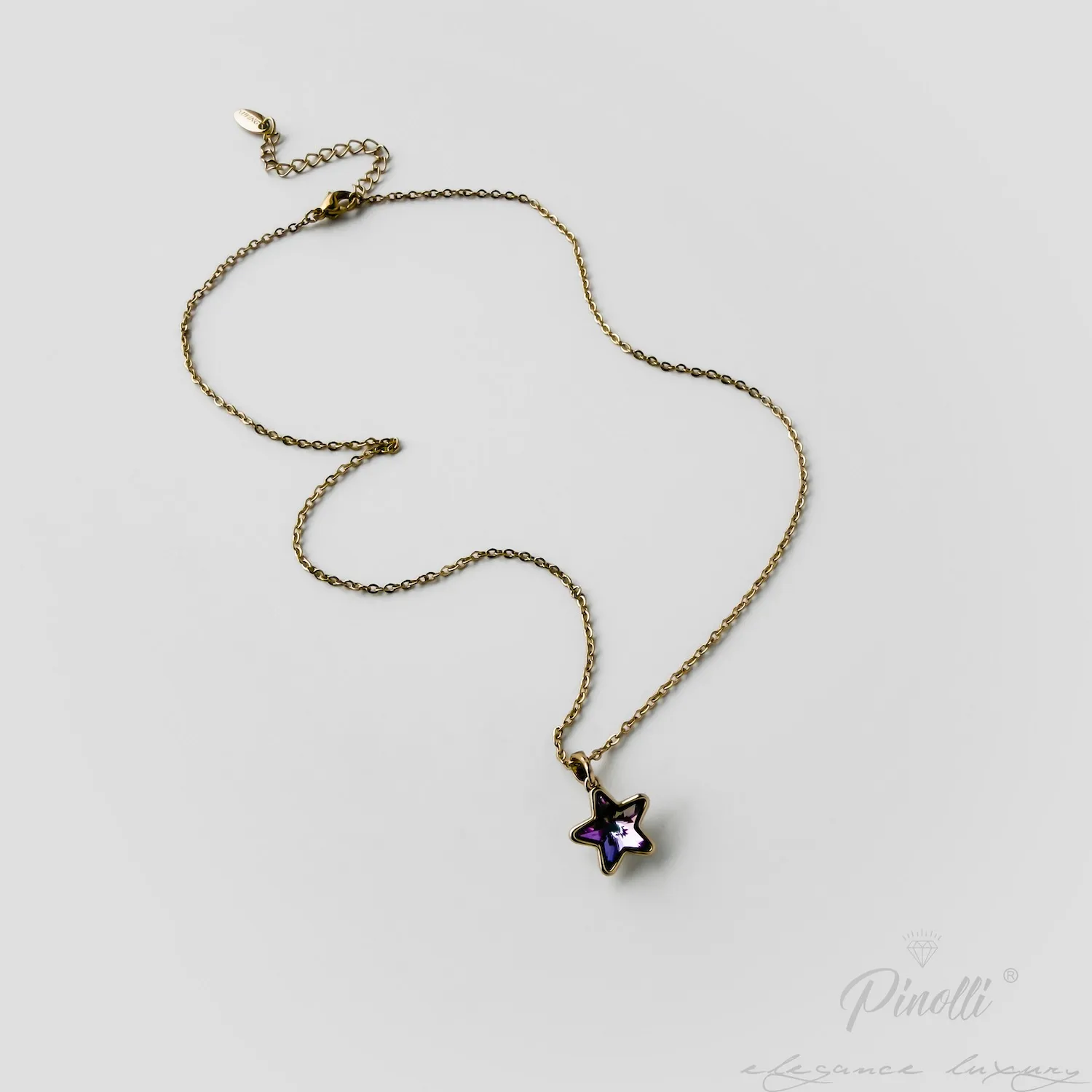 Set colier si cercei Stella Amethyst Oro elegant dama Pinolli