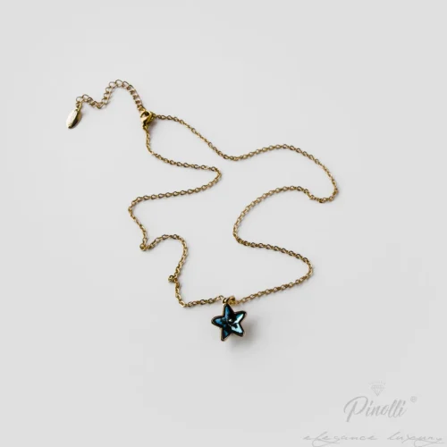 Set colier si cercei Stella Verde Oro elegant dama Pinolli